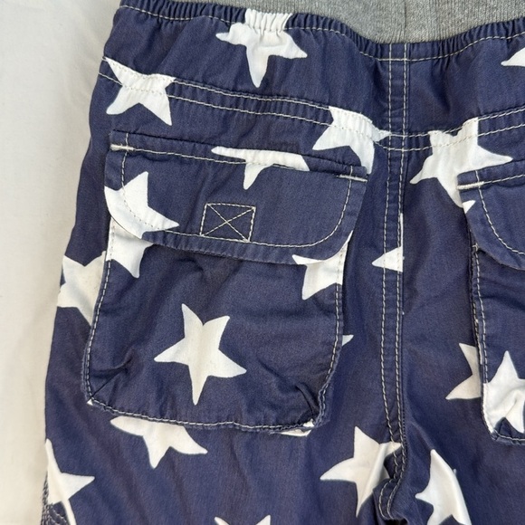 Mini Biden Size 7Y Patriotic Blue and White Star Patterned Swim Shorts - Picture 6 of 7